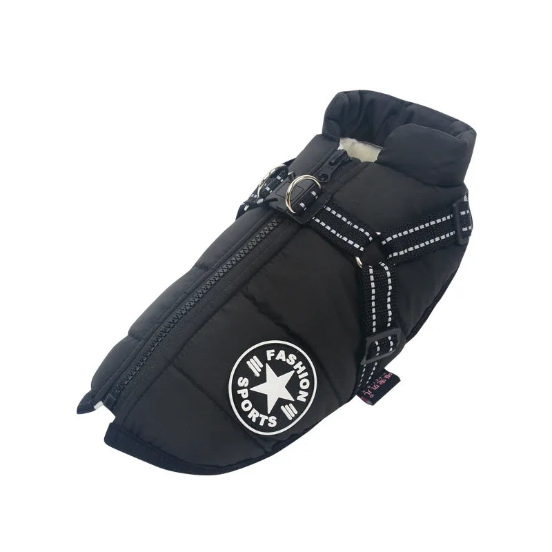 Pet Dog Jacket With Harness - Waterproof Outdoor Dog Coat