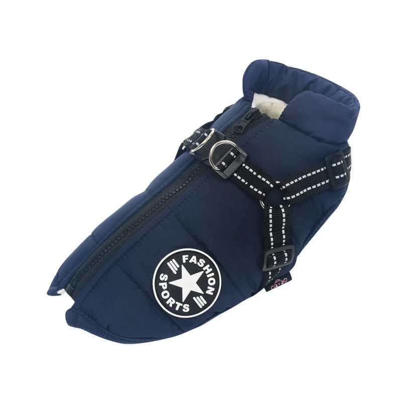 Pet Dog Jacket With Harness - Waterproof Outdoor Dog Coat