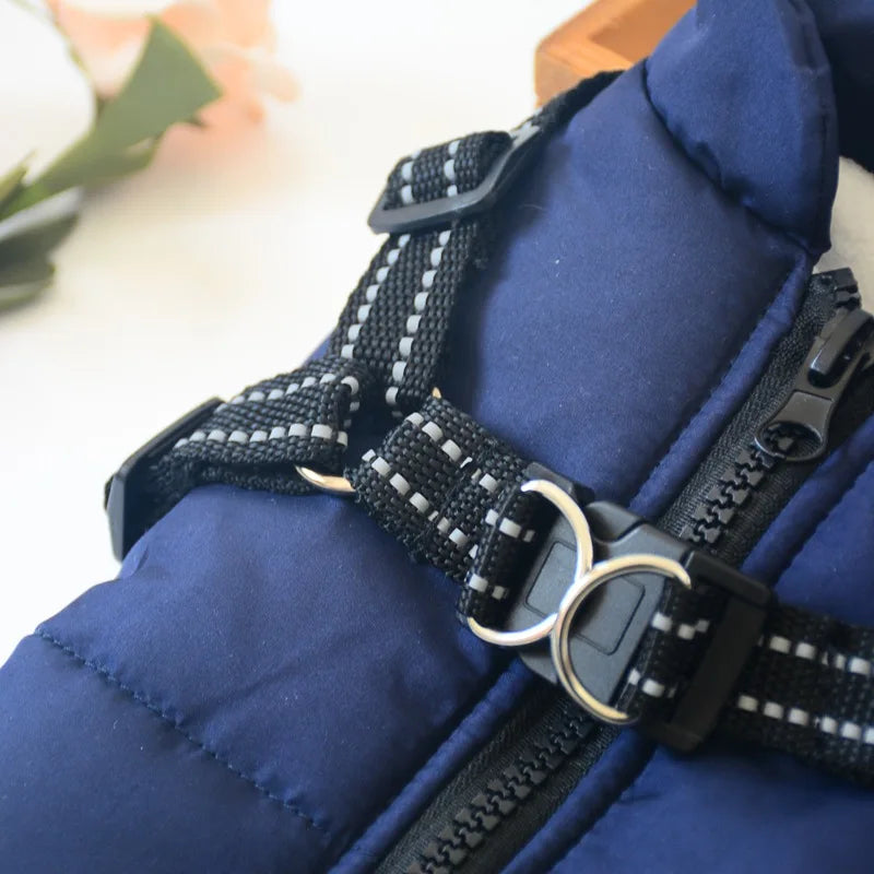Pet Dog Jacket With Harness - Waterproof Outdoor Dog Coat