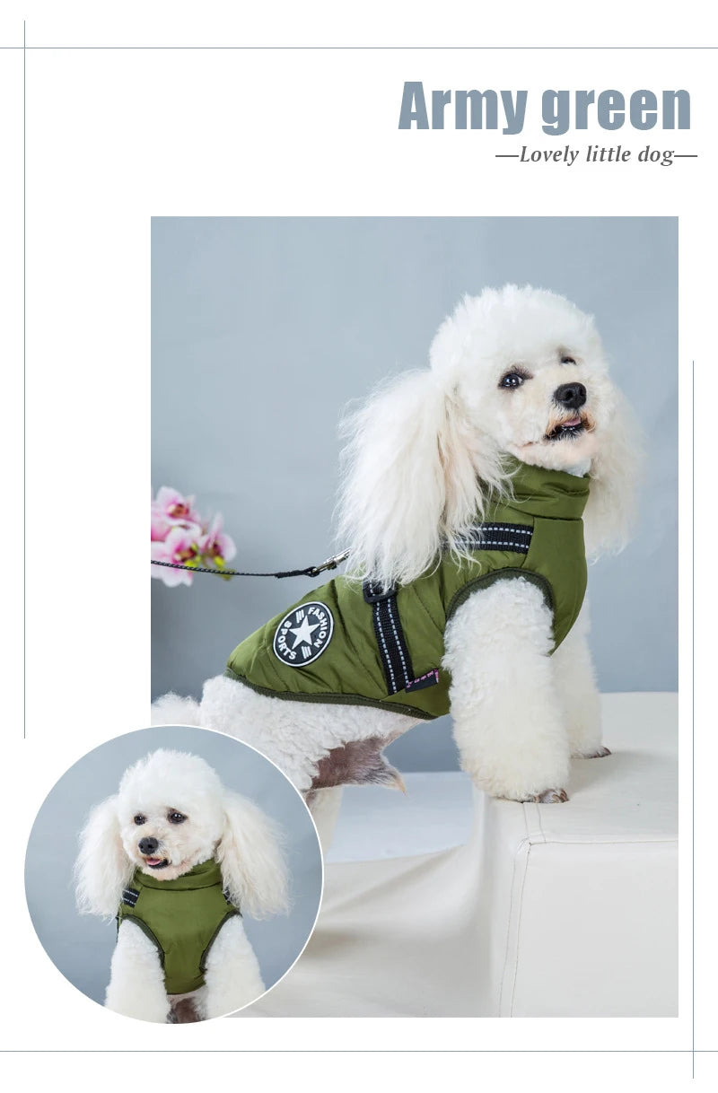 Pet Dog Jacket With Harness - Waterproof Outdoor Dog Coat