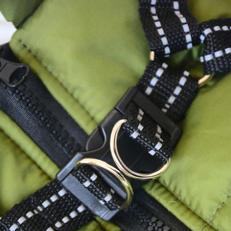 Pet Dog Jacket With Harness - Waterproof Outdoor Dog Coat