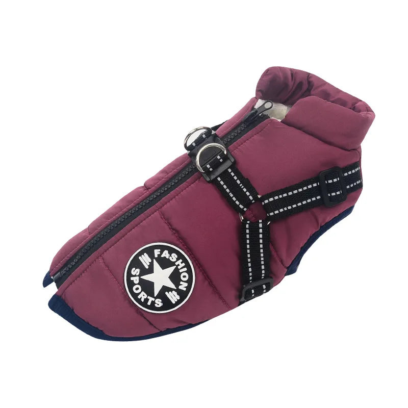 Pet Dog Jacket With Harness - Waterproof Outdoor Dog Coat
