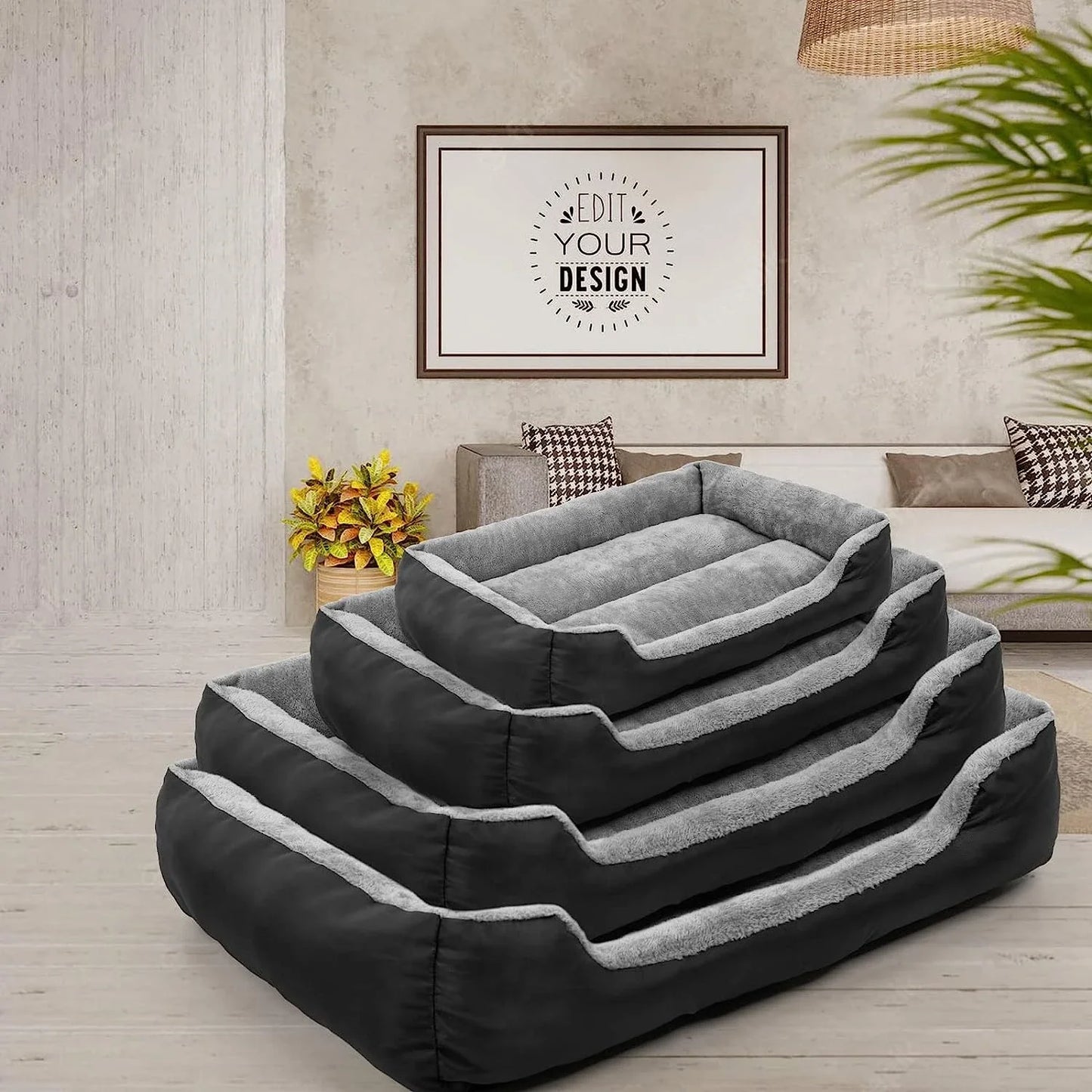 Dog Beds for Large Dogs - Washable Pet Bed Mattress