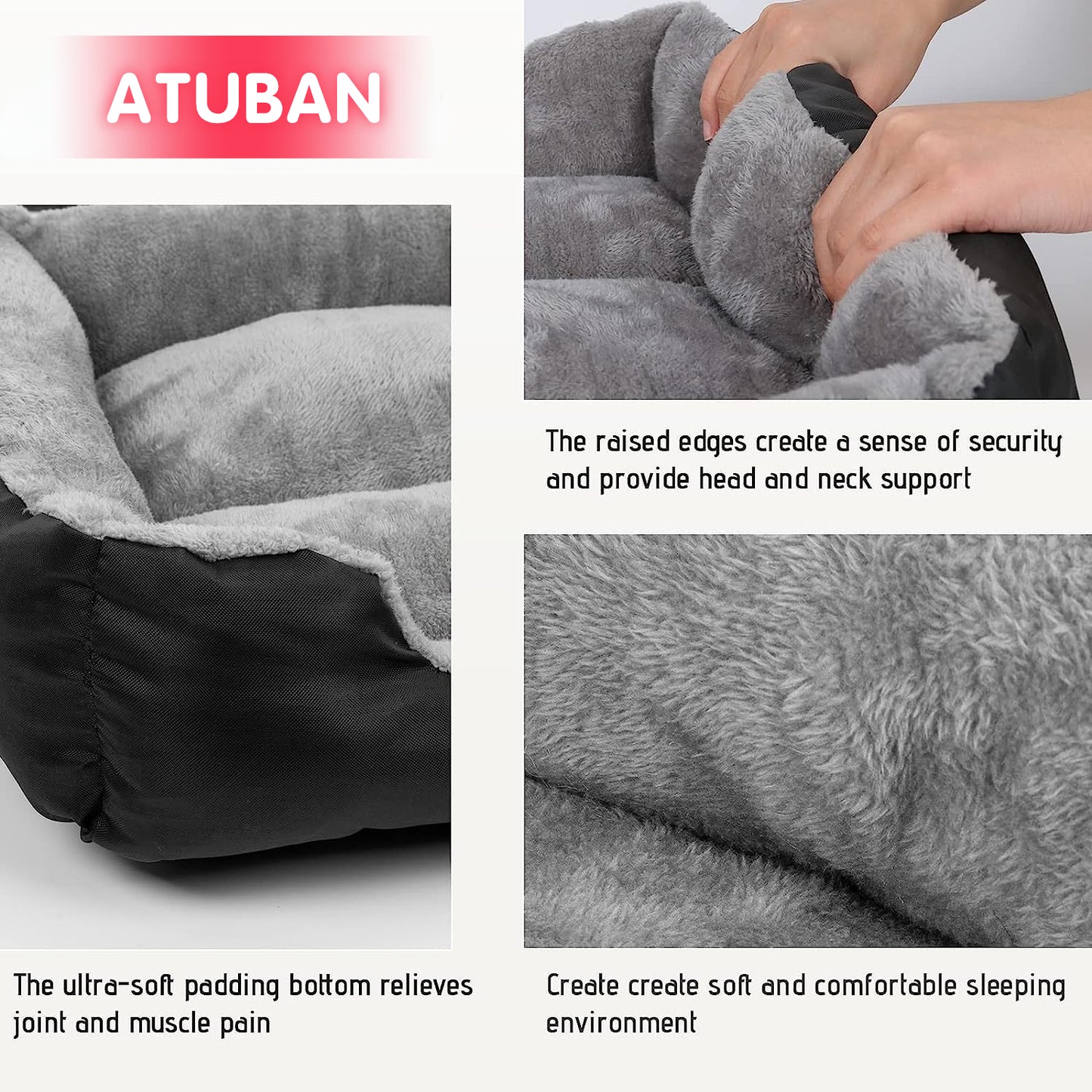 Dog Beds for Large Dogs - Washable Pet Bed Mattress