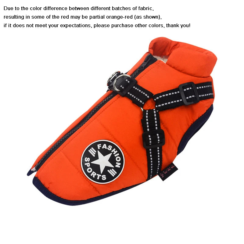 Pet Dog Jacket With Harness - Waterproof Outdoor Dog Coat