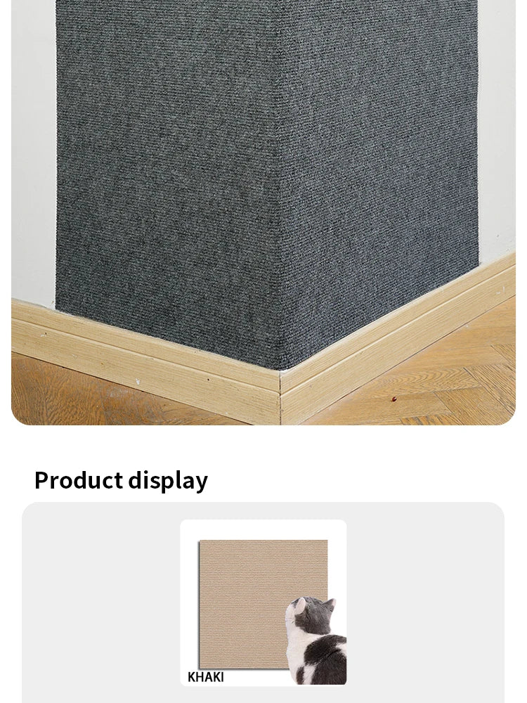 Trimmable Self-Adhesive Cat Scratch Mat – Protect Your Furniture and Walls