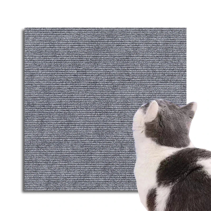Trimmable Self-Adhesive Cat Scratch Mat – Protect Your Furniture and Walls