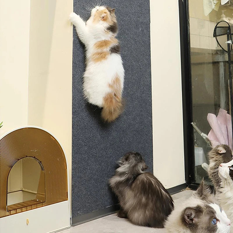 Trimmable Self-Adhesive Cat Scratch Mat – Protect Your Furniture and Walls