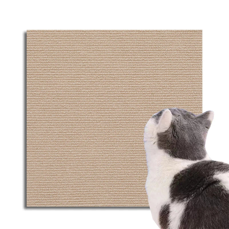 Trimmable Self-Adhesive Cat Scratch Mat – Protect Your Furniture and Walls